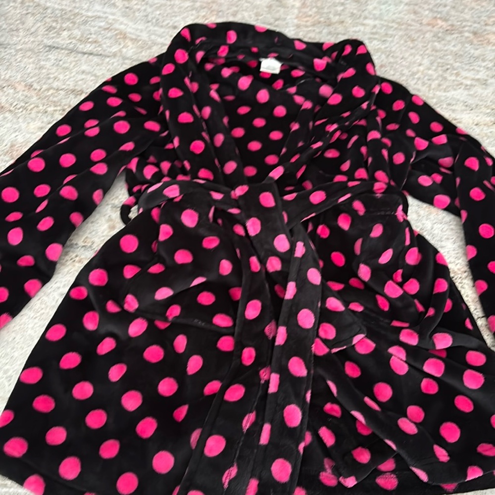 Joe Boxer Plush Polka Dot Robe